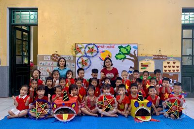 HOẠT ĐỘNG SÁNG TẠO NGHỆ THUẬT🖍️ “BÉ TRANG TRÍ ĐẦU LÂN ĐÓN TẾT TRUNG THU” – LỚP 5 TUỔI E5